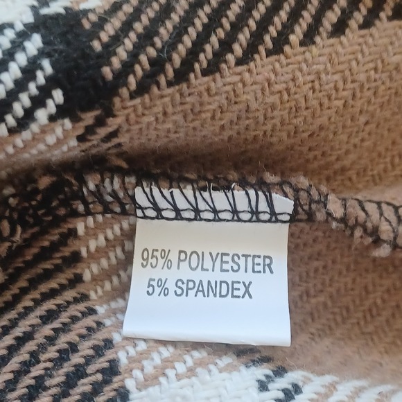 Women's Plaid Button Down Shacket – Size‎ M | Brown Black White Flannel Rustic - Picture 8 of 10